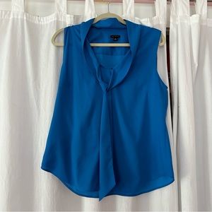 Ann Taylor Blue Sleeveless Blouse